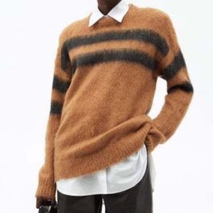 Acne Studios brushed striped mohair sweater size M